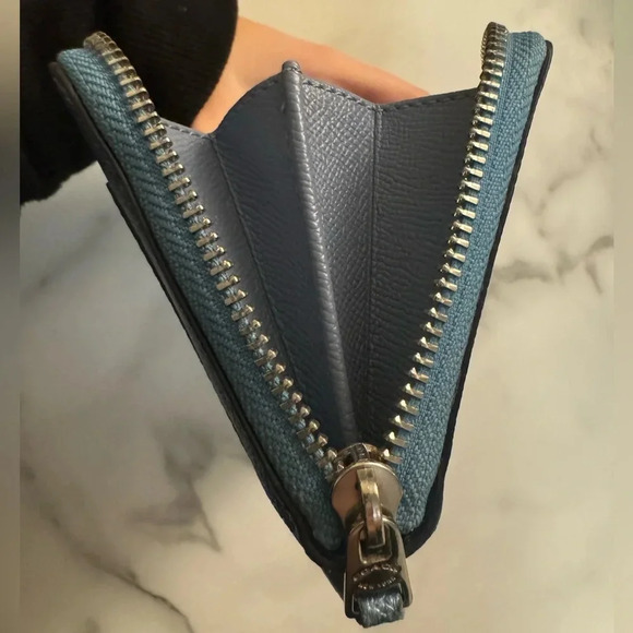 Coach accordion wallet Metallic blue - Picture 13 of 14